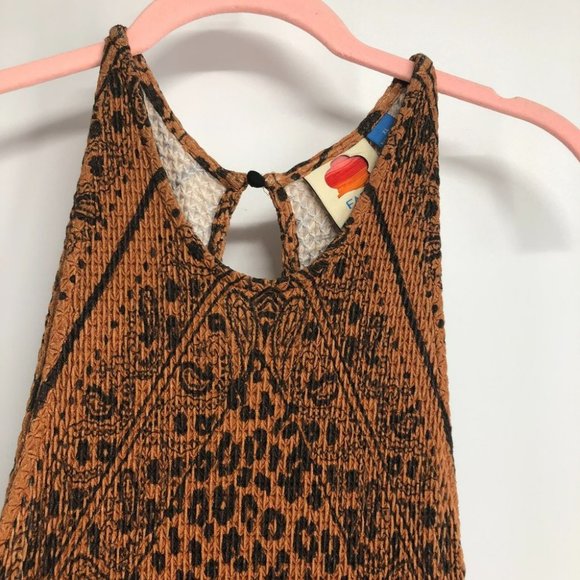 Farm Rio for Anthropologie Alyse brown black midi dress XL - Picture 10 of 16